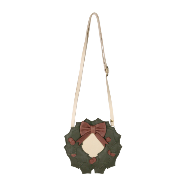 Wenda Purse | Holly Wreath | Off White Leather