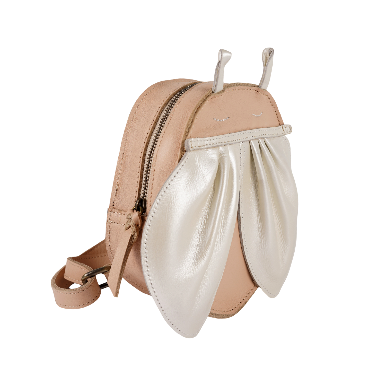 Mur Backpack | Golden Beetle | Light Rose Leather