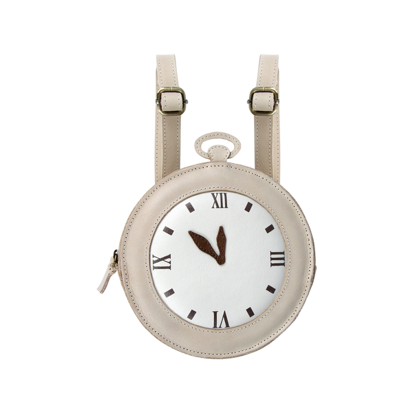 Logio Backpack | Clock | Ivory Classic Leather