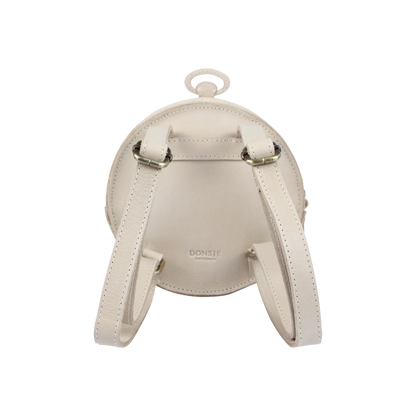 Logio Backpack | Clock | Ivory Classic Leather