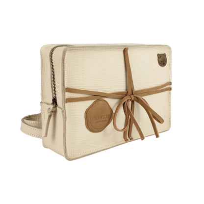 Logio Backpack | Envelope | Cream Scored Leather