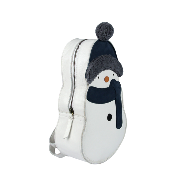 Snoo Schoolbag | Snowman | Off White Leather