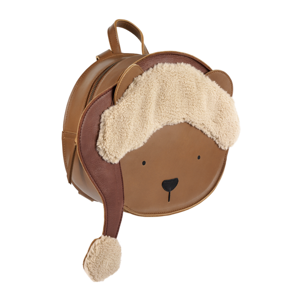 Snoo Schoolbag | Christmas Bear | Cognac Classic Leather