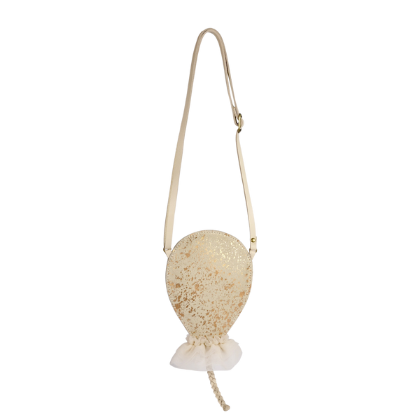 Alja Purse | Balloon | Cream Metallic Suede