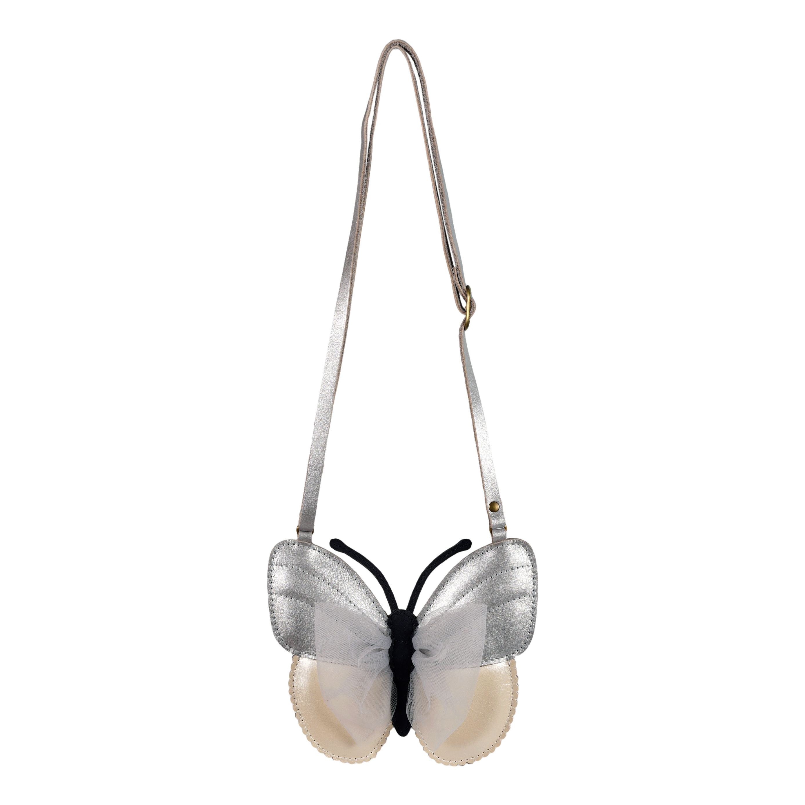 Alja Purse | Vlinder | Silver Grey Metallic Leather