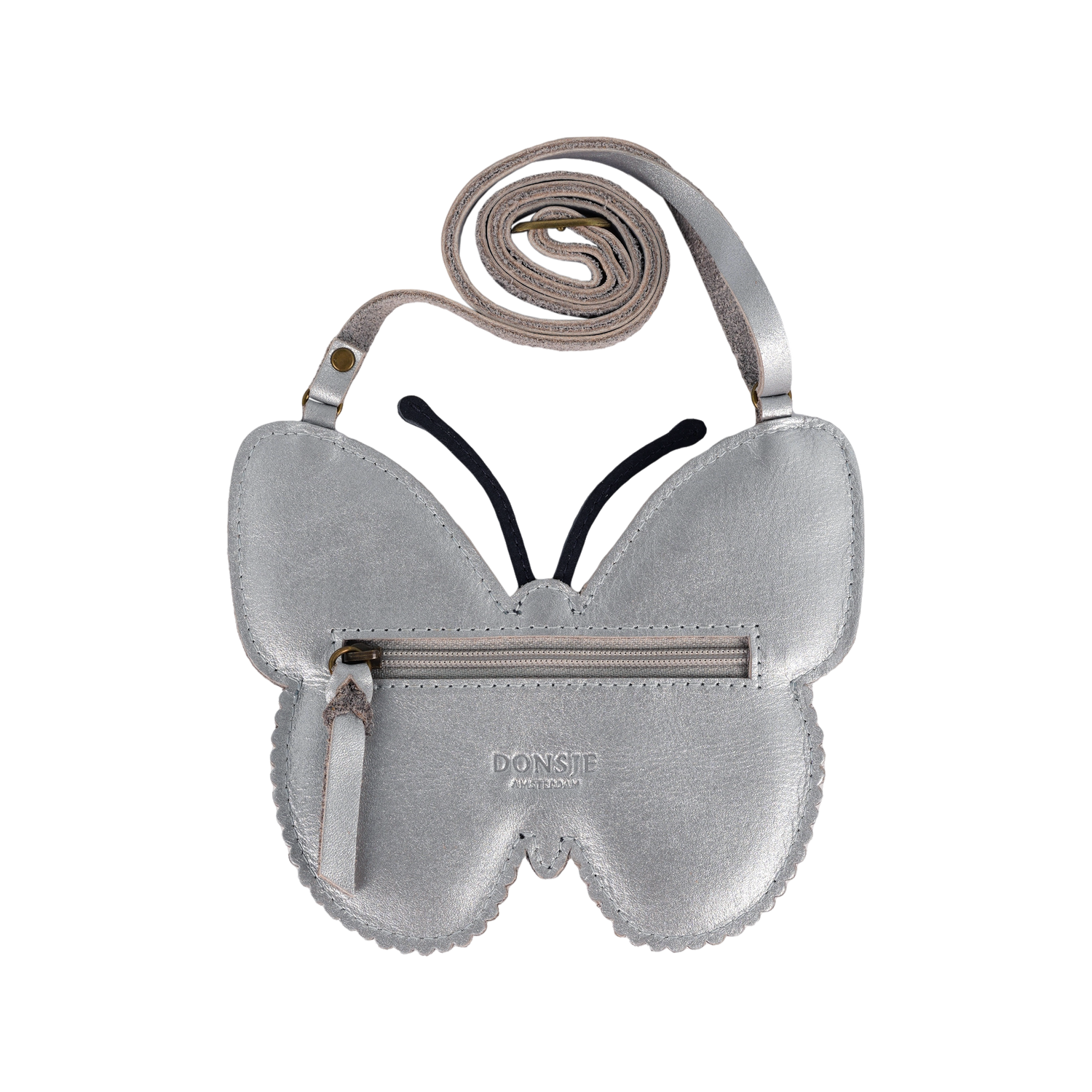 Alja Purse | Vlinder | Silver Grey Metallic Leather