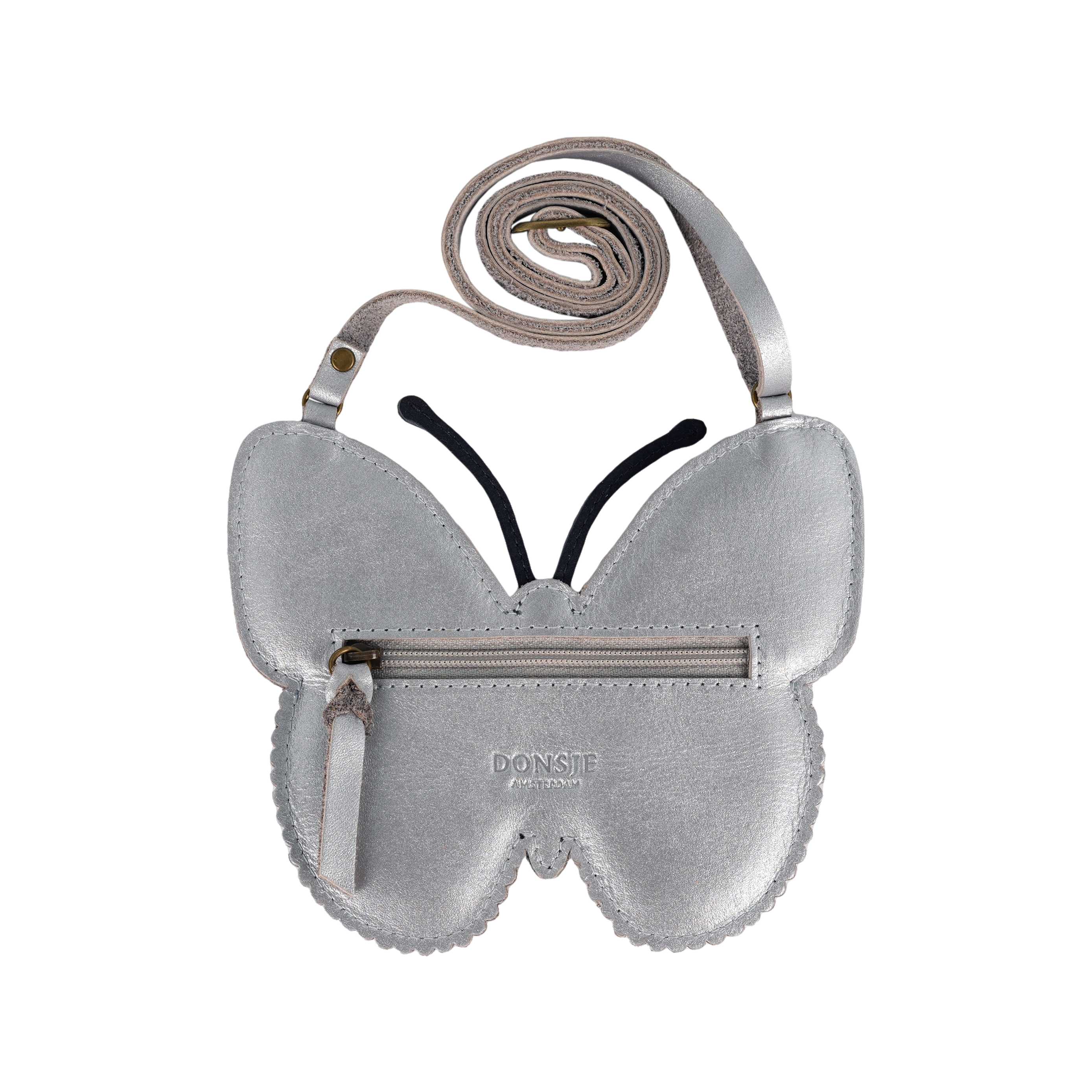 Alja Purse | Vlinder | Silver Grey Metallic Leather