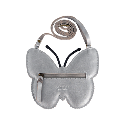 Alja Purse | Vlinder | Silver Grey Metallic Leather