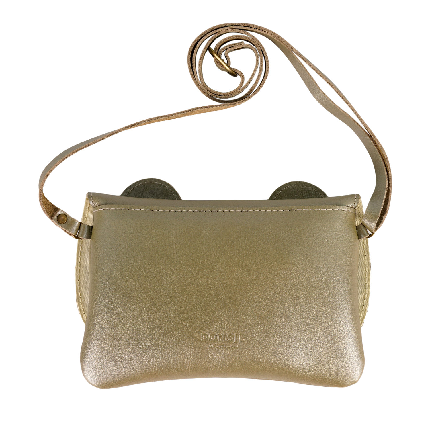 Alaula Purse | Bear | Champagne Metallic Leather