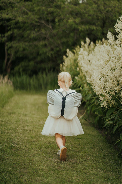 Alja Backpack | Vlinder | Silver Grey Metallic Leather