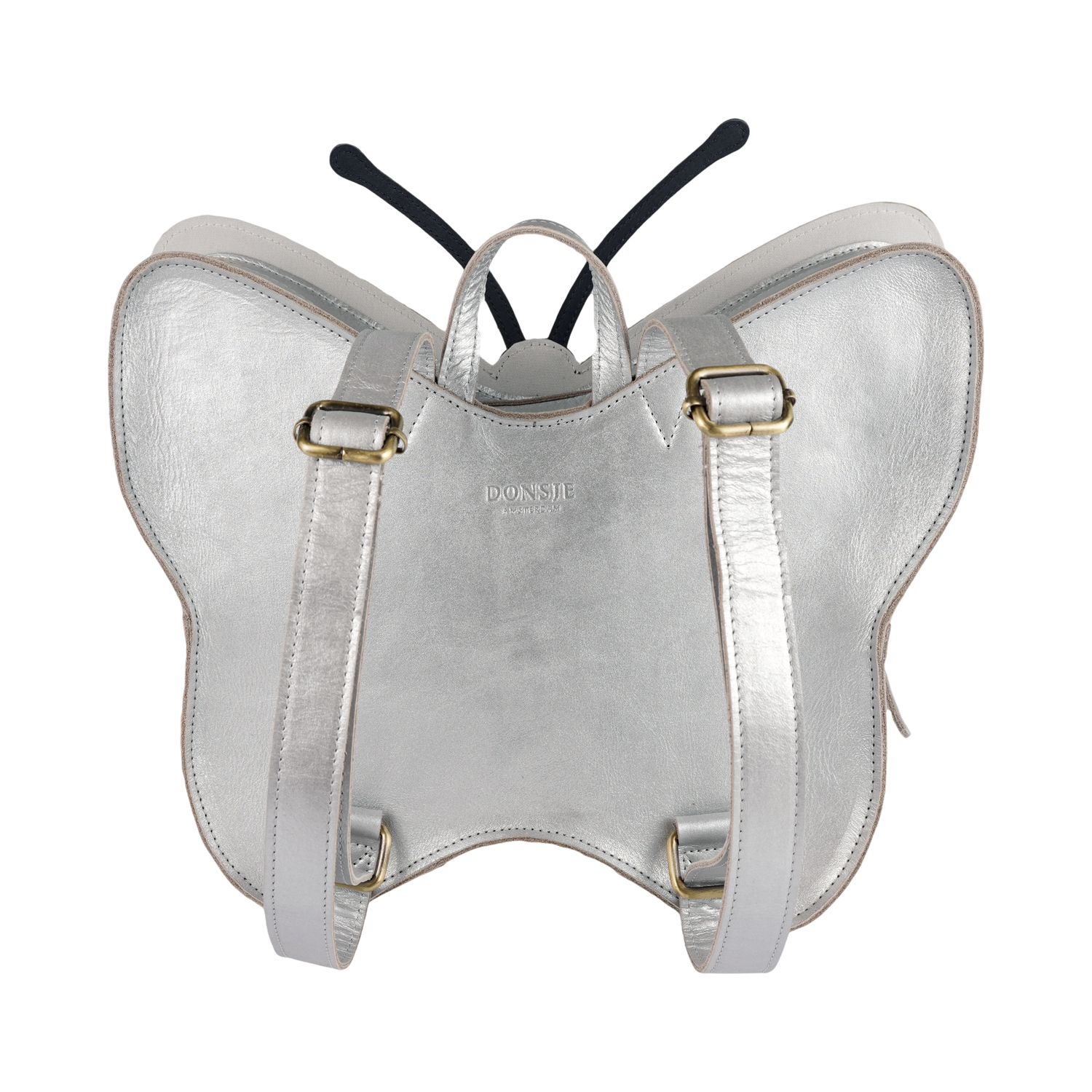 Alja Backpack | Vlinder | Silver Grey Metallic Leather