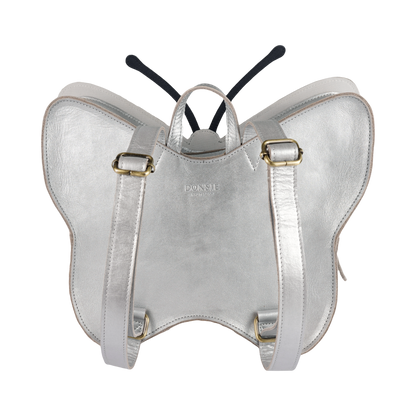 Alja Backpack | Vlinder | Silver Grey Metallic Leather