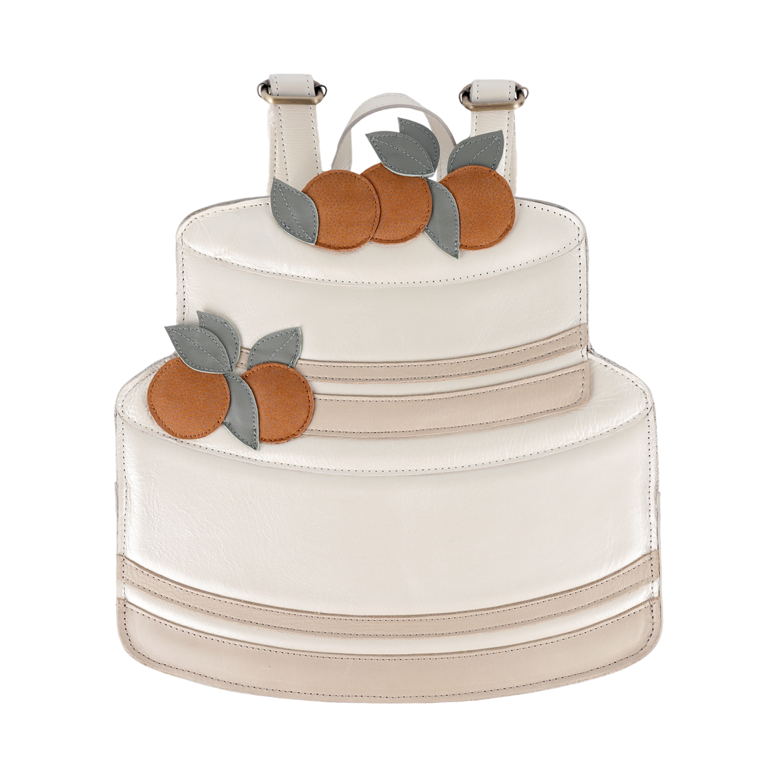 Rachie Backpack | Cake | Off White Metallic Leather
