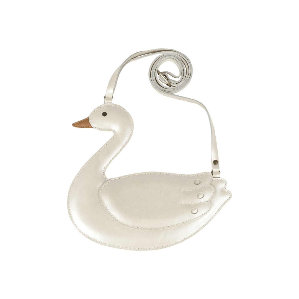 Chiem Purse | Swan | Off White Metallic Leather