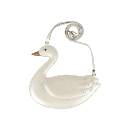 Chiem Purse | Swan | Off White Metallic Leather