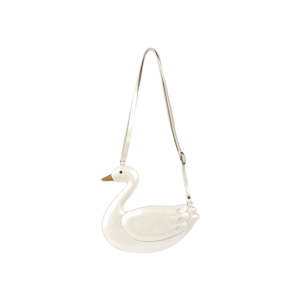 Chiem Purse | Swan | Off White Metallic Leather