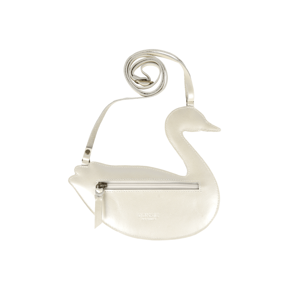 Chiem Purse | Swan | Off White Metallic Leather