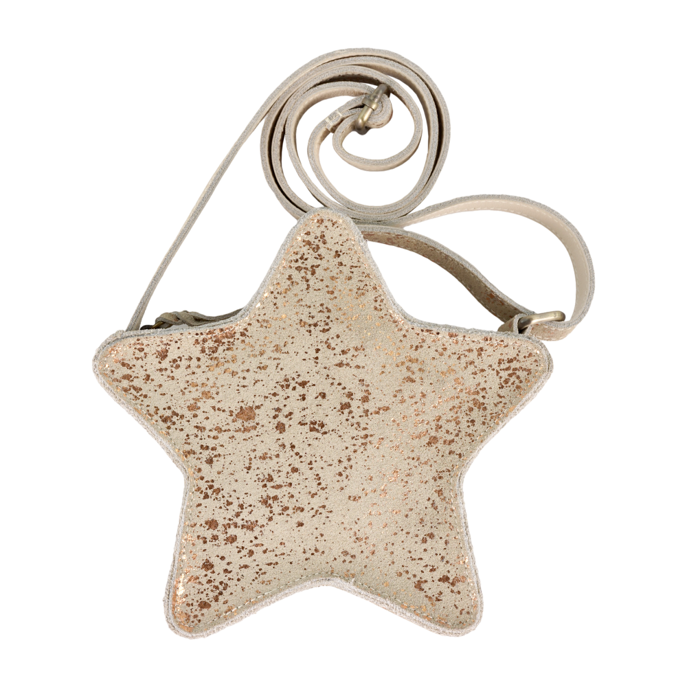 Roxlyn Shoulder Bag | Star | Cream Metallic Suede