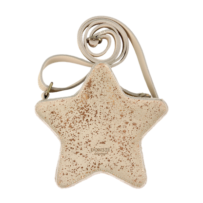 Roxlyn Shoulder Bag | Star | Cream Metallic Suede