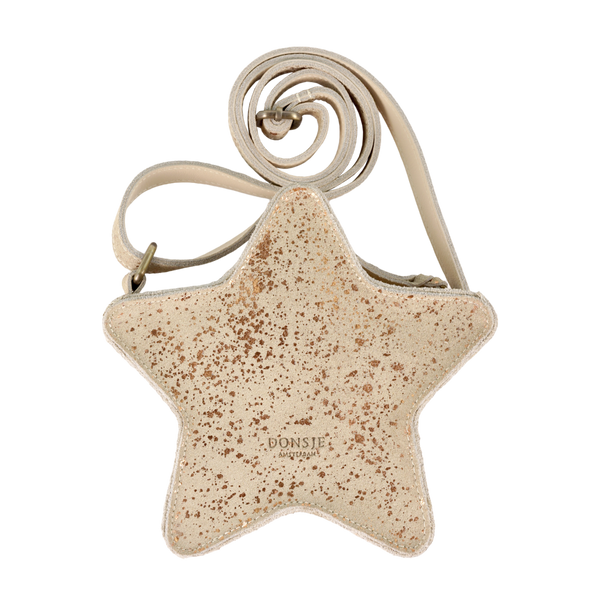 Roxlyn Shoulder Bag | Star | Cream Metallic Suede