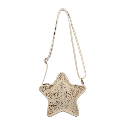 Roxlyn Shoulder Bag | Star | Cream Metallic Suede