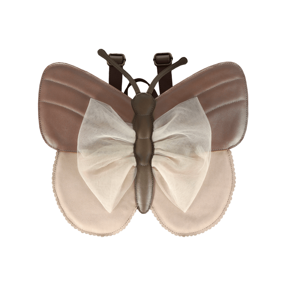 Alja Schoolbag | Vlinder | Clay Metallic Leather