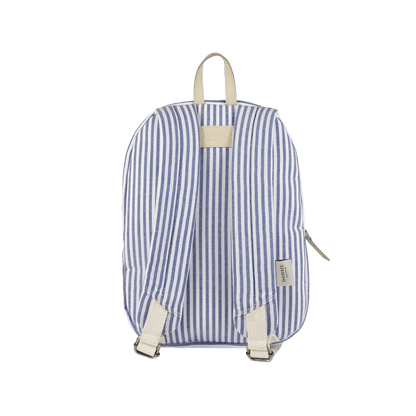 Raffie Schoolbag | Blue - Moss Green Striped
