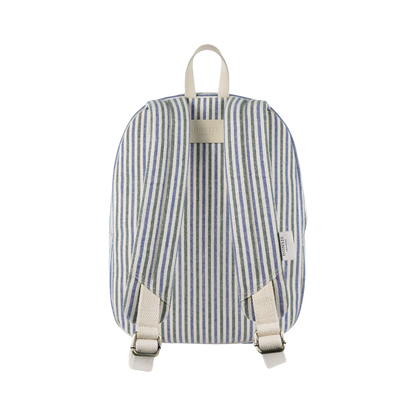 Raffie Schoolbag | Blue - Moss Green Striped