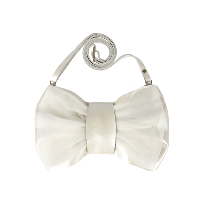 Angeline Purse | Off White Metallic Leather