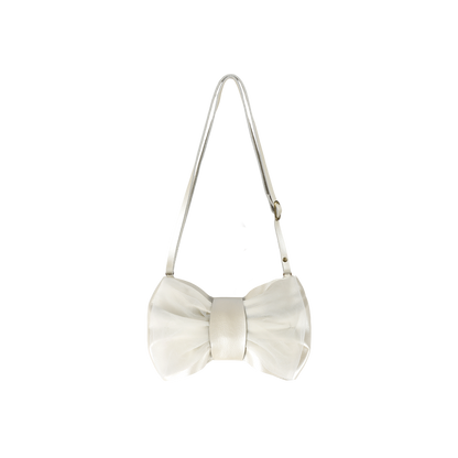 Angeline Purse | Off White Metallic Leather