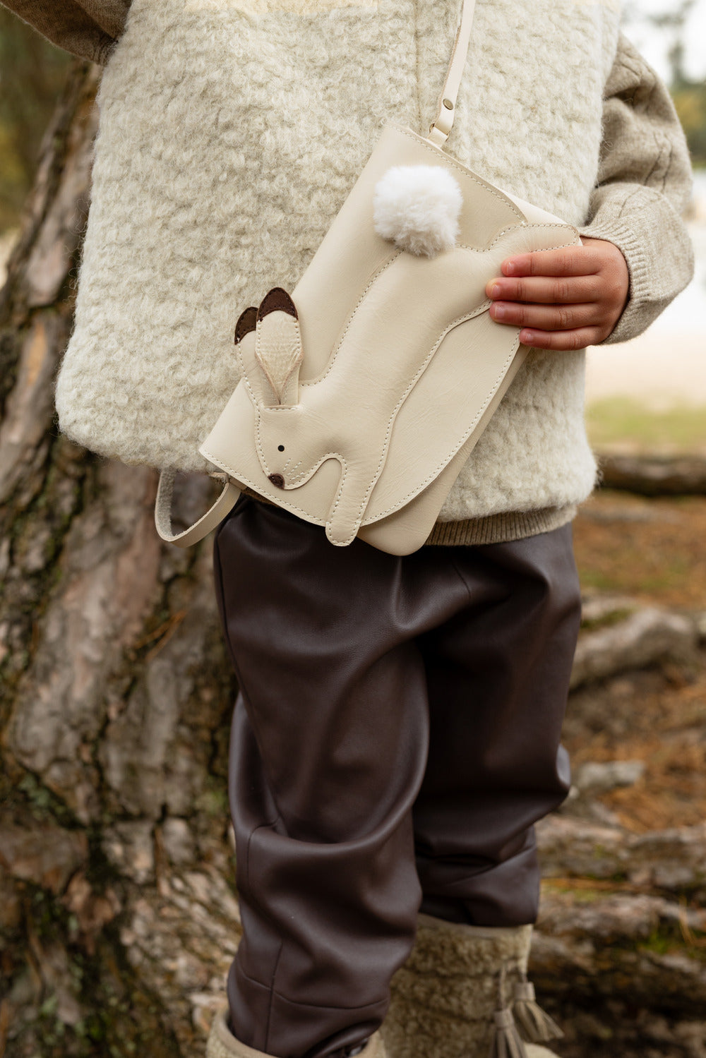 Binta Purse | Arctic Hare | Cream Leather