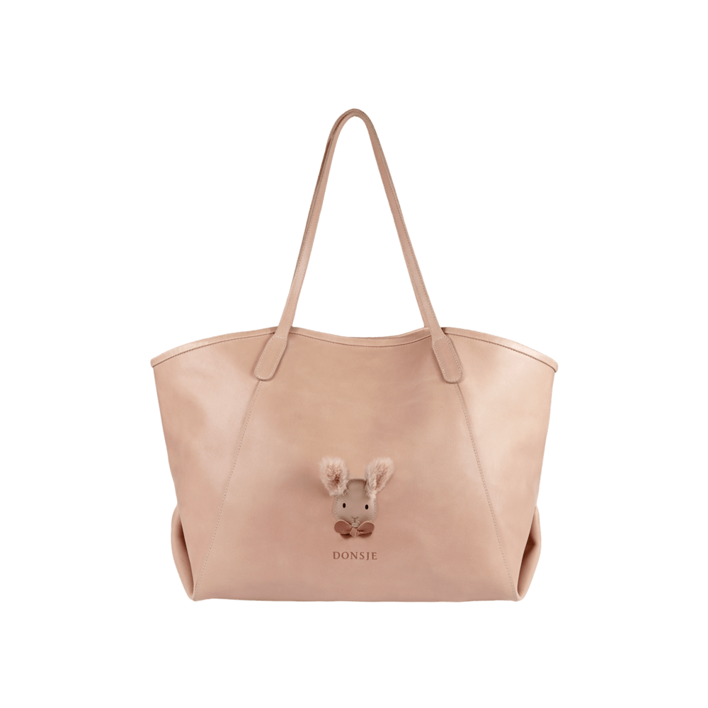Giojah Tote Bag | Fluffy Bunny | Light Rust Leather