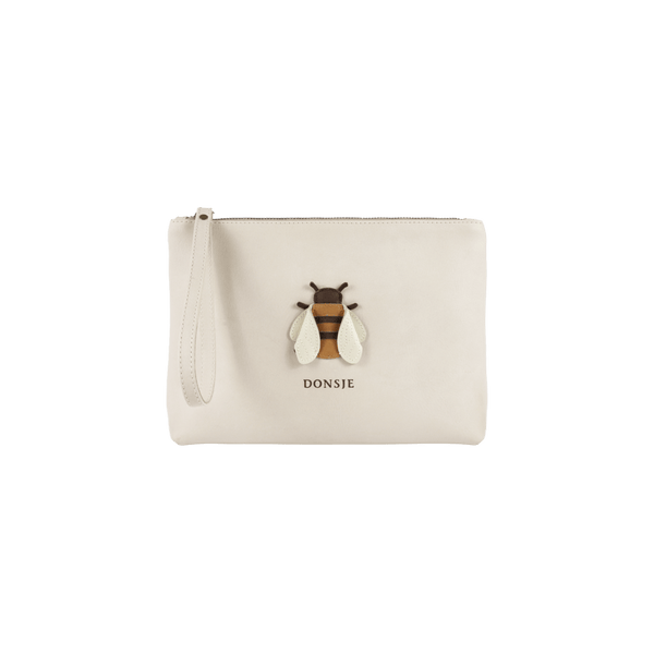 Gisani Pouch | Bee | Ivory Classic Leather