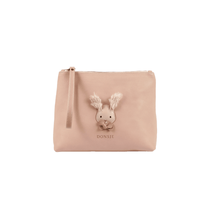 Gisani Pouch | Fluffy Bunny | Light Rust Leather