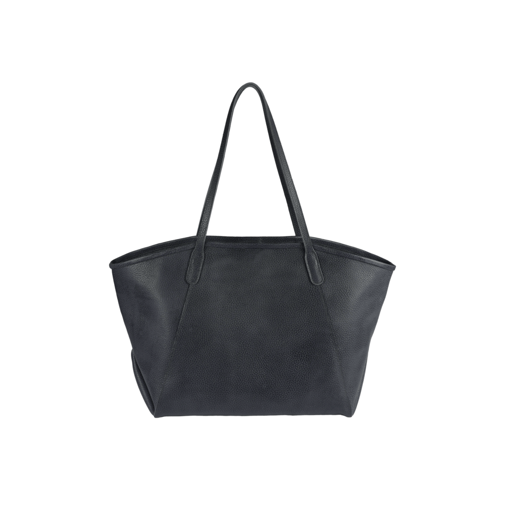 Adair Tote Bag | Alpaca | Petrol Grain Leather