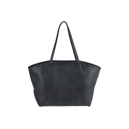 Adair Tote Bag | Alpaca | Petrol Grain Leather