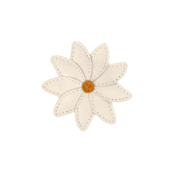 Zaza Fields Hairclip | Daisy | Off White Leather