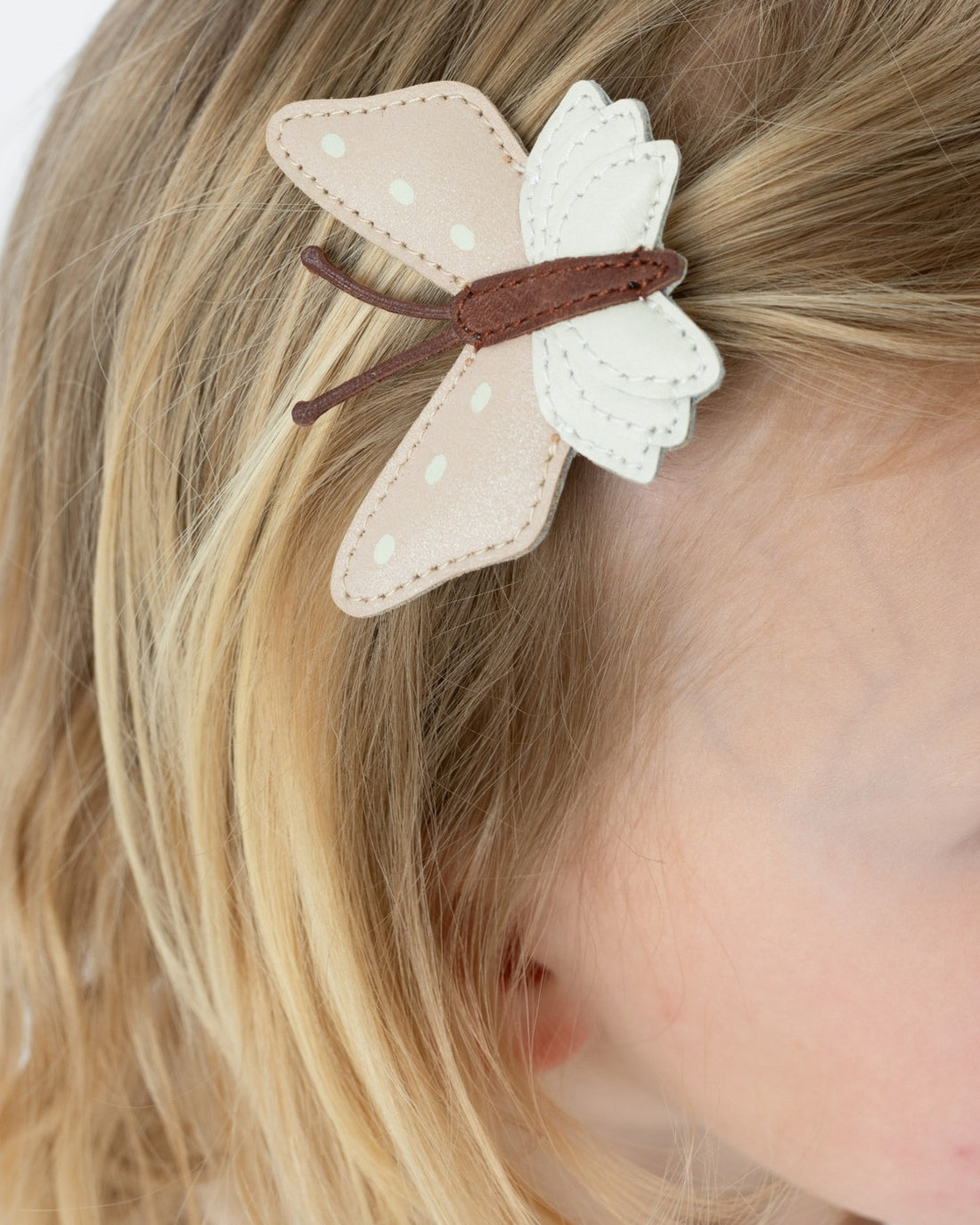 Zaza Sky Hairclip | Butterfly | Powder Metallic Nubuck