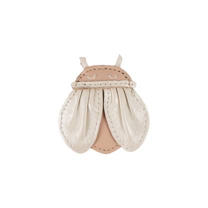 Zaza Sky Hairclip | Golden Beetle | Light Rose Leather