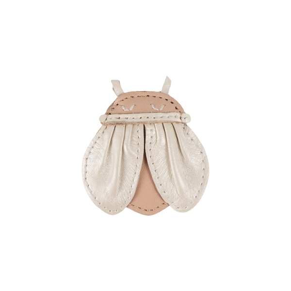 Zaza Sky Hairclip | Golden Beetle | Light Rose Leather
