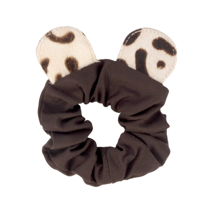 Polly Hair Scrunchie | Snow Leopard | Snow Leopard Spotted Cow Hair