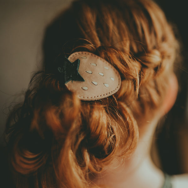 Nanoe Fruit Hair Tie | Strawberry | Powder Nubuck