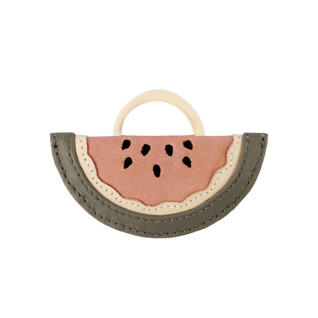 Nanoe Fruit Hair Tie | Watermelon | Rose Dawn Classic Leather