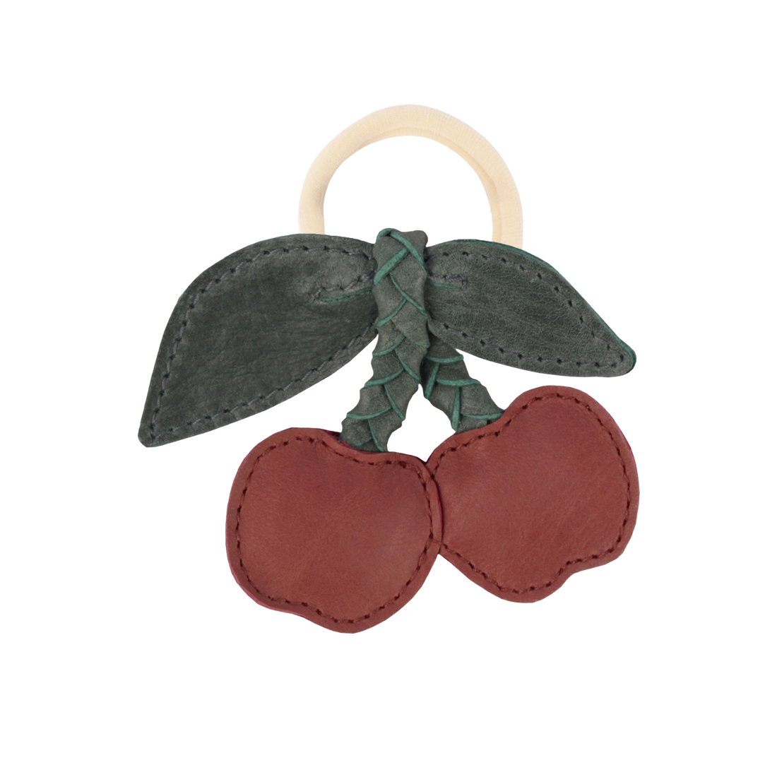 Nanoe Fruit Hair Tie | Cherry | Scarlet Classic Leather
