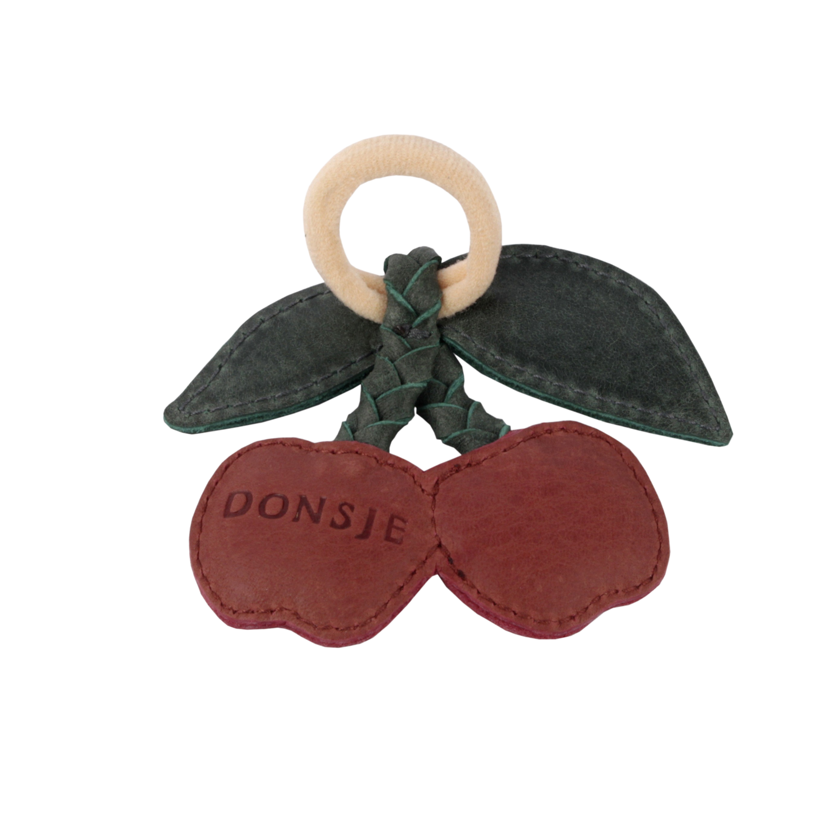 Nanoe Fruit Hair Tie | Cherry | Scarlet Classic Leather