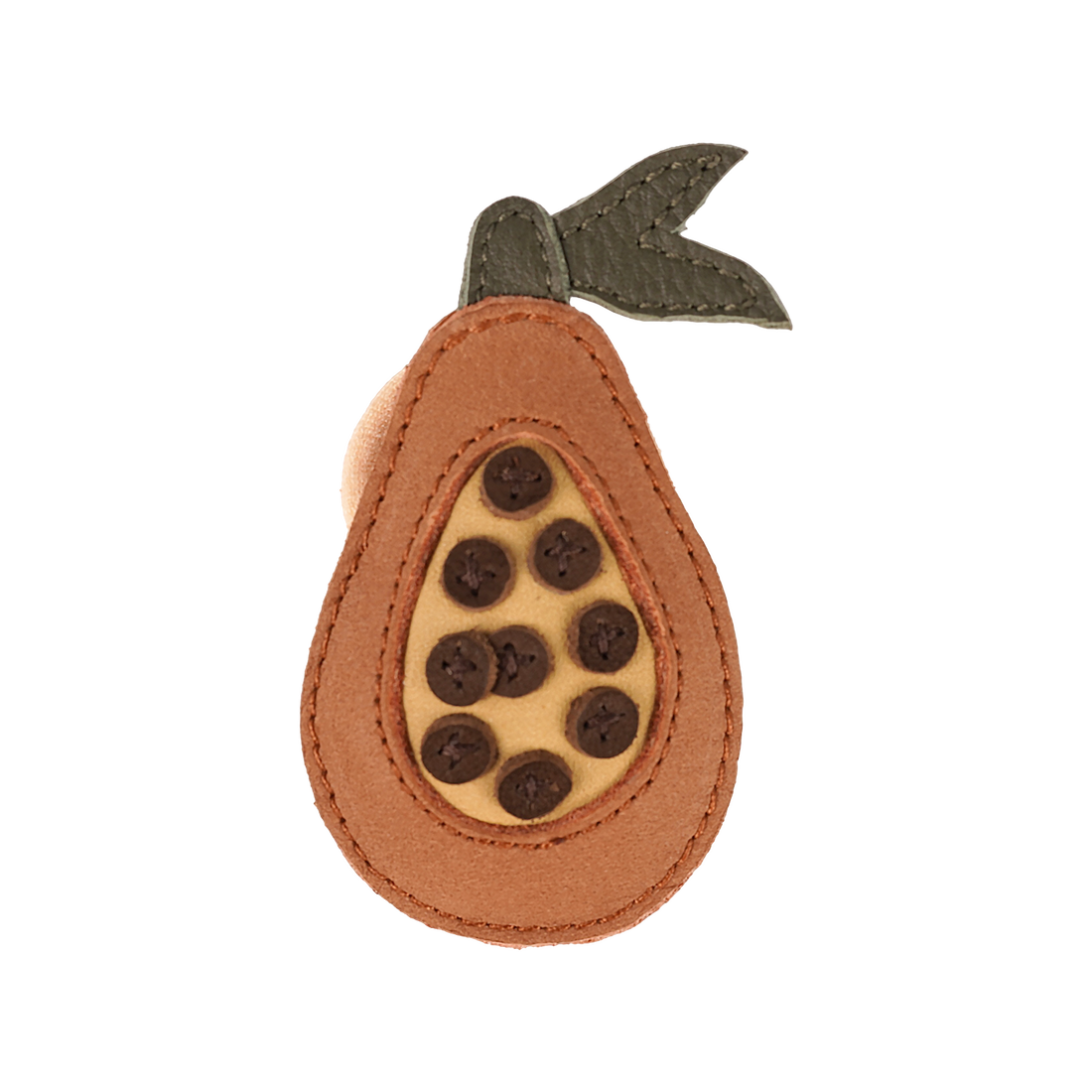 Nanoe Fruit Hair Tie | Papaya | Walnut Nubuck