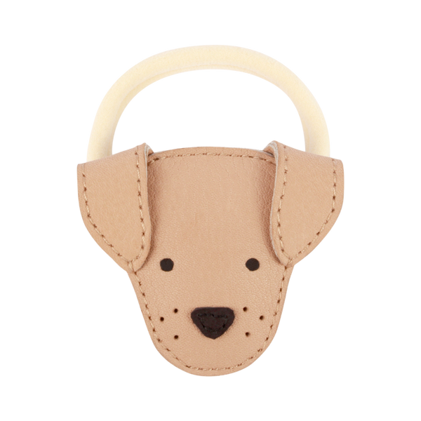 Qosy Classic Hair Tie | Dog | Light Rust Leather