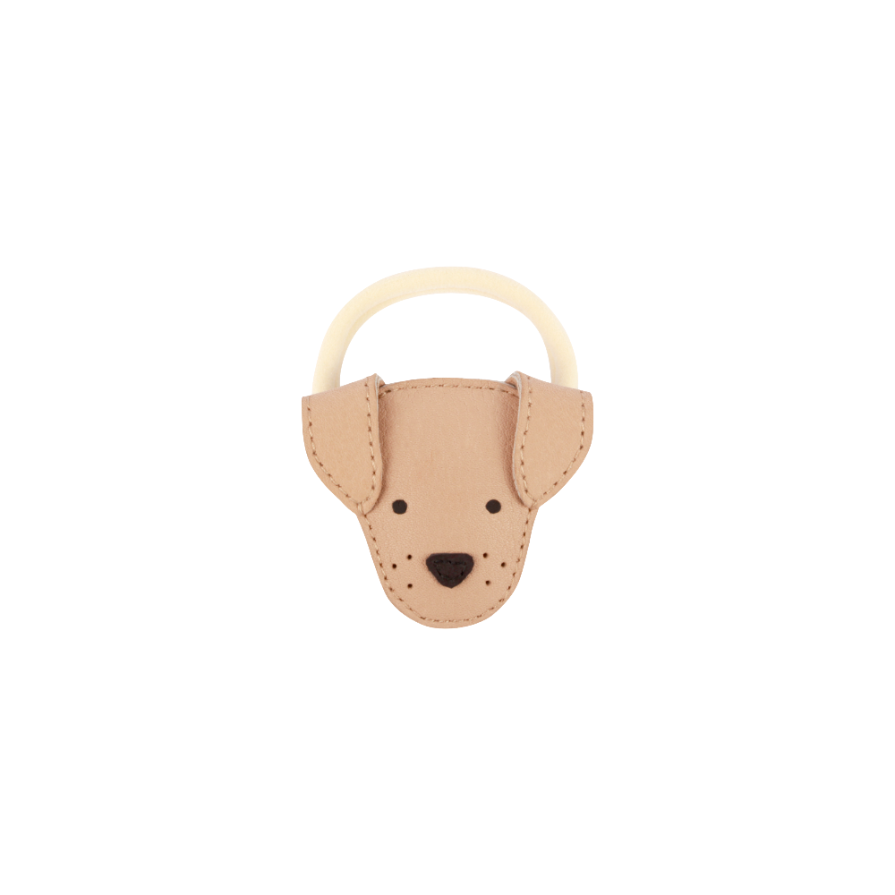 Qosy Classic Hair Tie | Dog | Light Rust Leather