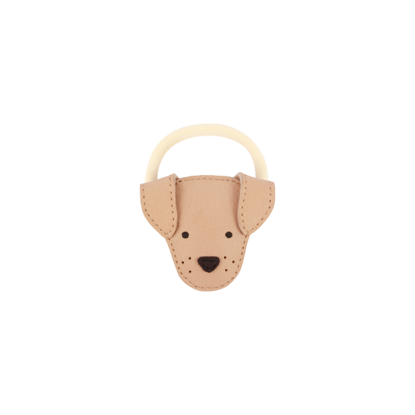 Qosy Classic Hair Tie | Dog | Light Rust Leather