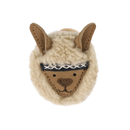 Josy Exclusive Hair Tie | Alpaca | Beige Curly Faux Fur